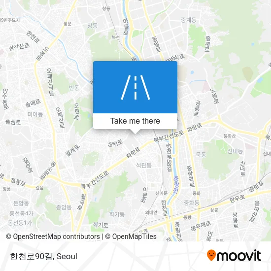 한천로90길 map