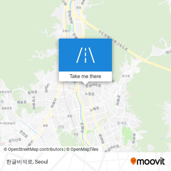 한글비석로 map