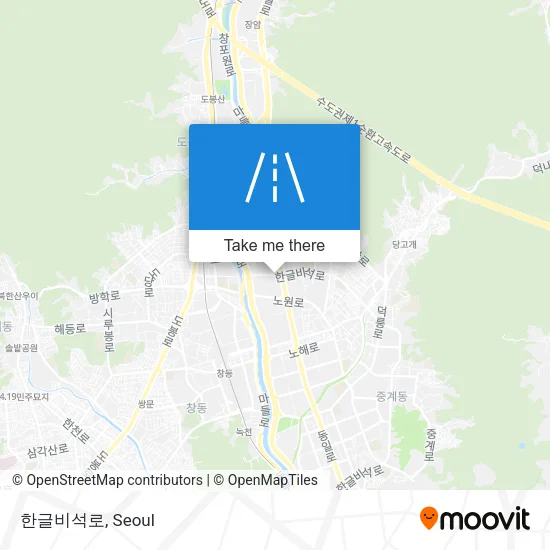 한글비석로 map