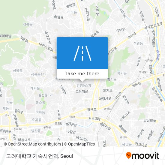 고려대학교 기숙사언덕 map