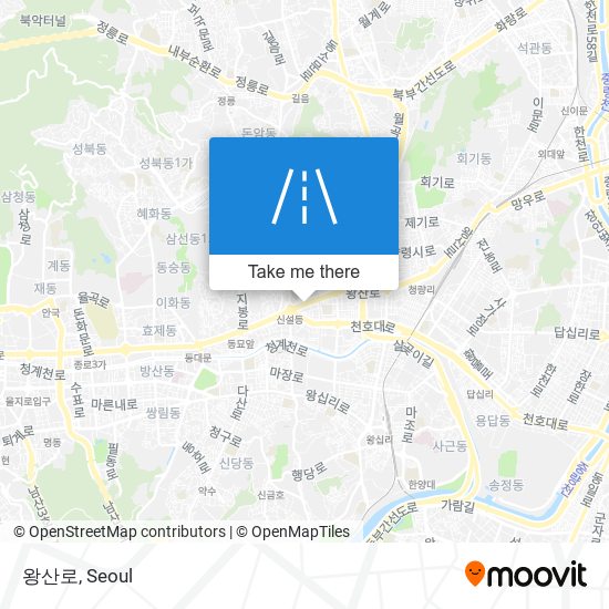 왕산로 map