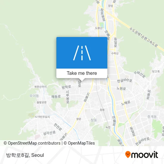 방학로8길 map