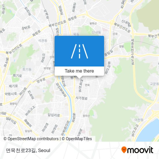 면목천로23길 map