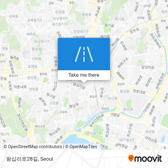 왕십리로28길 map