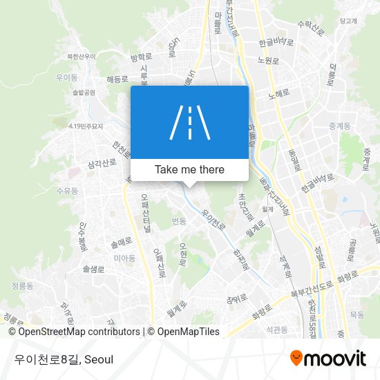 우이천로8길 map