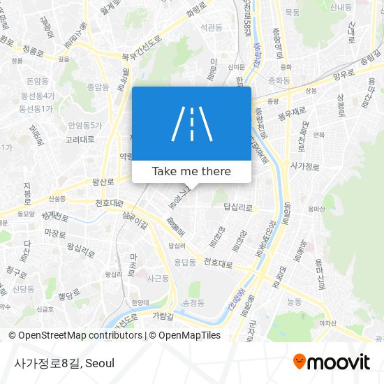 사가정로8길 map