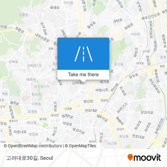 고려대로30길 map