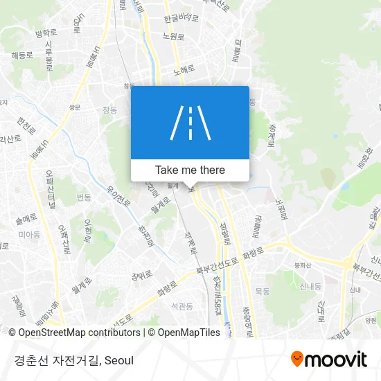 경춘선 자전거길 map