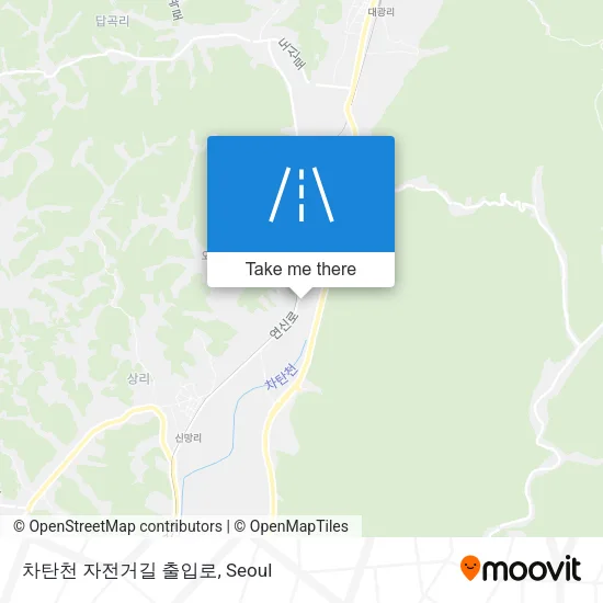 차탄천 자전거길 출입로 map