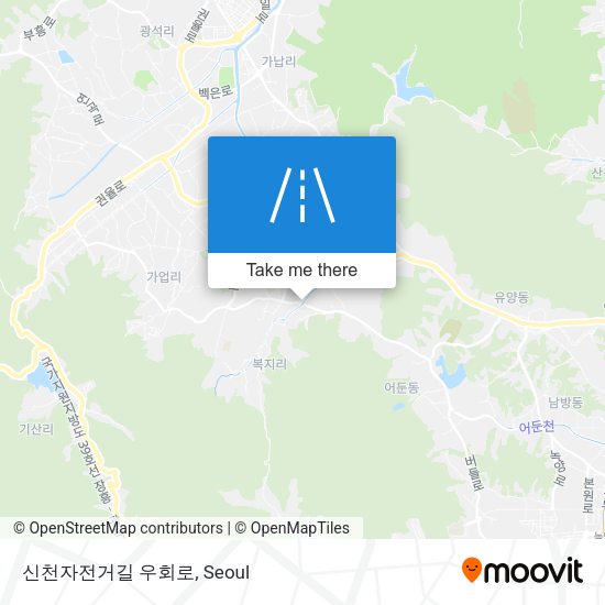 신천자전거길 우회로 map