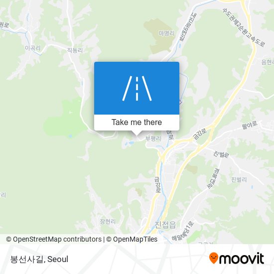 봉선사길 map