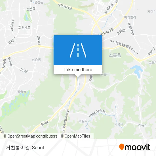 거친봉이길 map