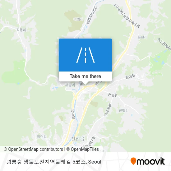 광릉숲 생물보전지역둘레길 5코스 map