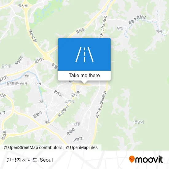 민락지하차도 map