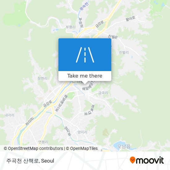 주곡천 산책로 map