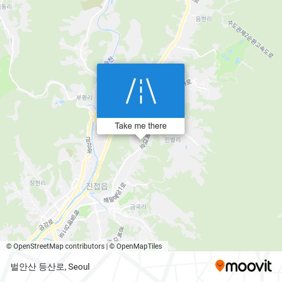 벌안산 등산로 map