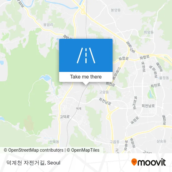 덕계천 자전거길 map
