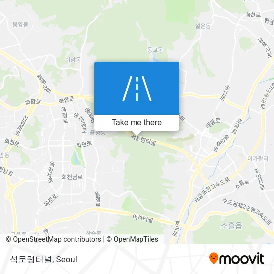 석문령터널 map