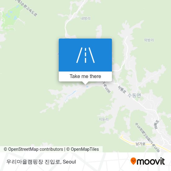 우리마을캠핑장 진입로 map