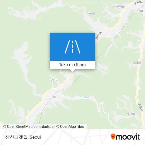 상천고갯길 map