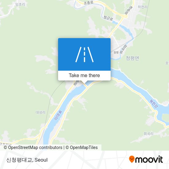 신청평대교 map