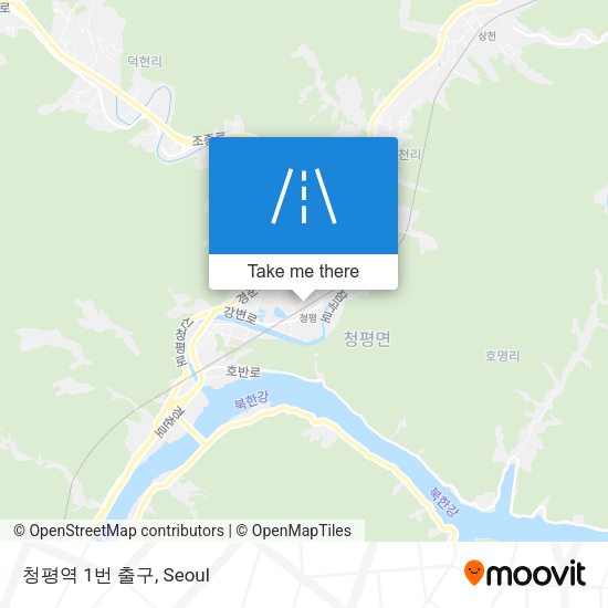 청평역 1번 출구 map