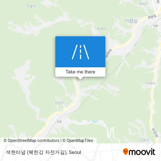 색현터널 (북한강 자전거길) map