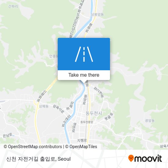 신천 자전거길 출입로 map