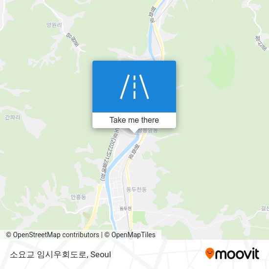 소요교 임시우회도로 map
