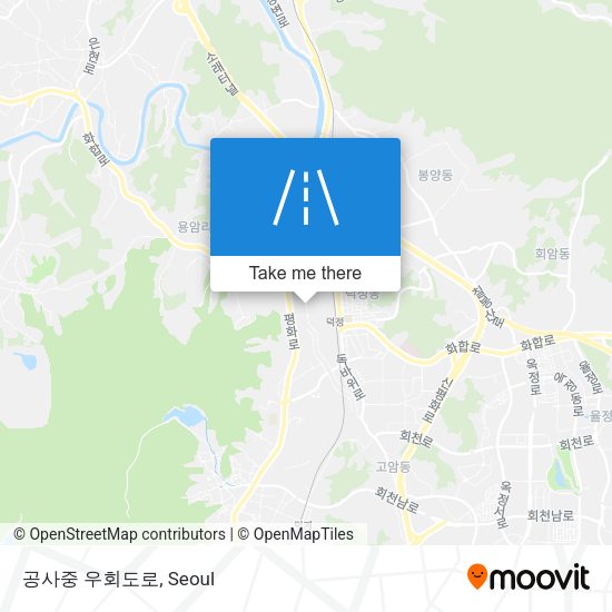 공사중 우회도로 map