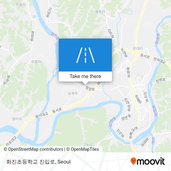 화진초등학교 진입로 map