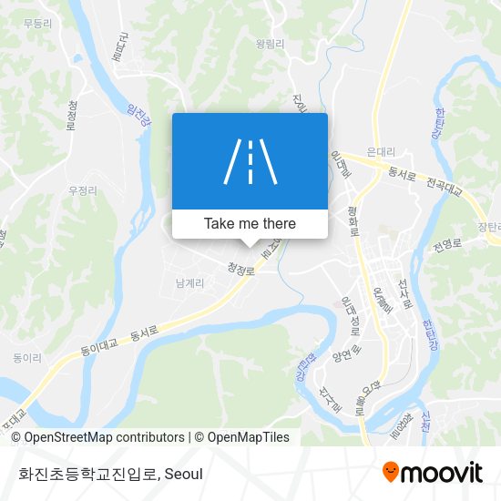 화진초등학교진입로 map