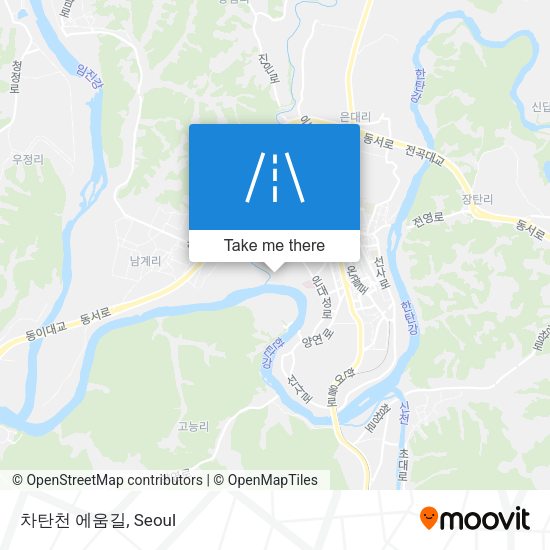 차탄천 에움길 map