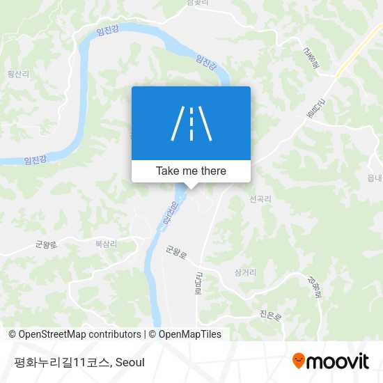 평화누리길11코스 map
