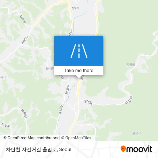차탄천 자전거길 출입로 map