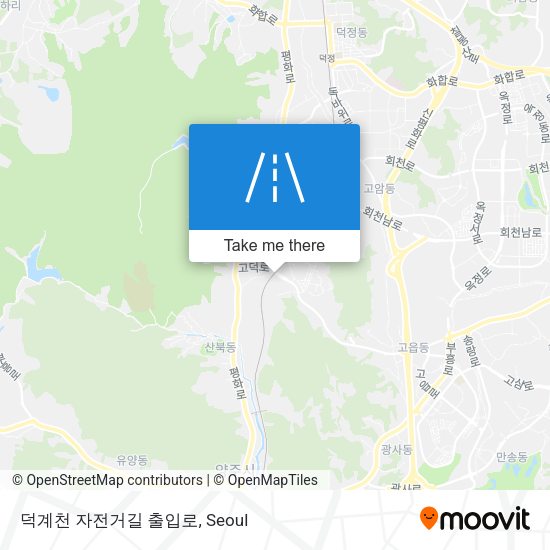 덕계천 자전거길 출입로 map