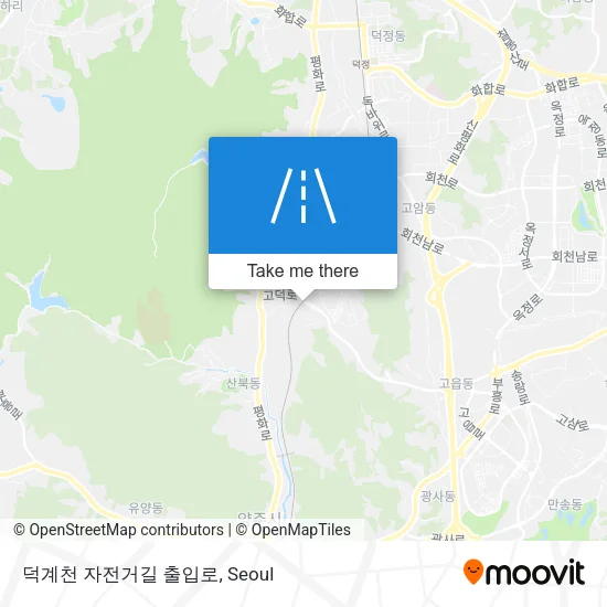 덕계천 자전거길 출입로 map