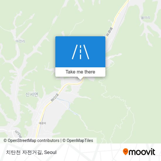 치탄천 자전거길 map