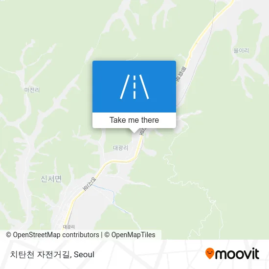 치탄천 자전거길 map