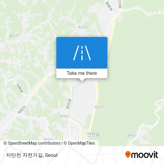 차탄천 자전거길 map