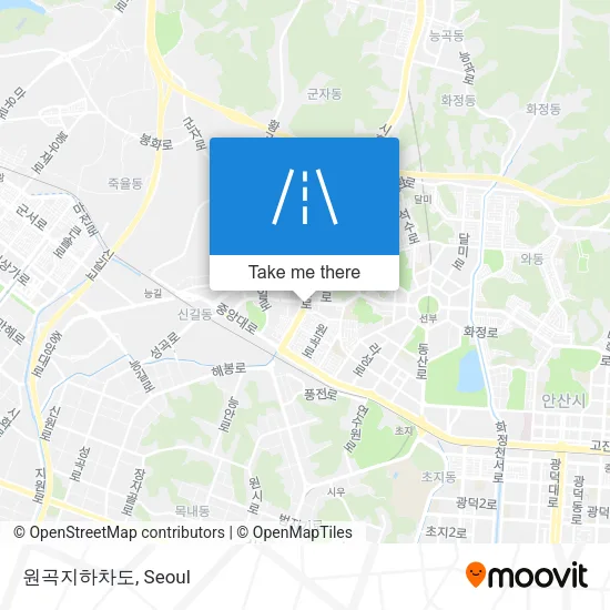원곡지하차도 map
