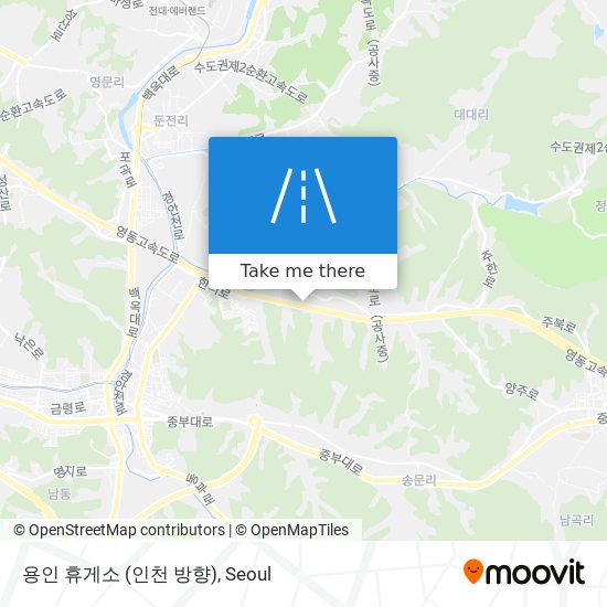 용인 휴게소 (인천 방향) map