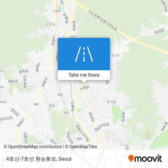 4호선-7호선 환승통로 map