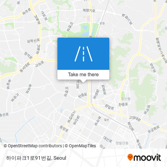 하이파크1로91번길 map