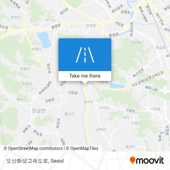오산화성고속도로 map