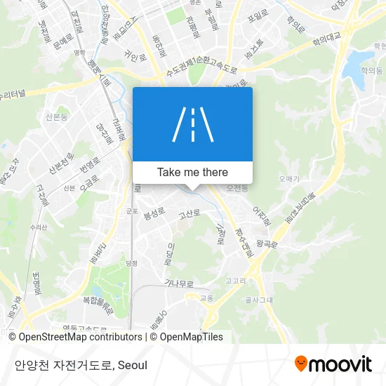 안양천 자전거도로 map
