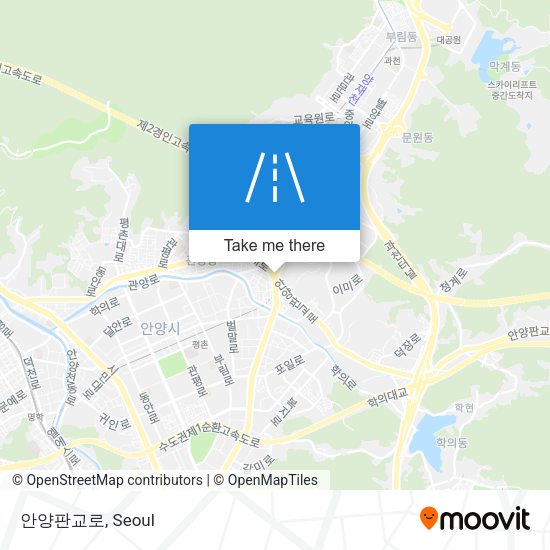 안양판교로 map