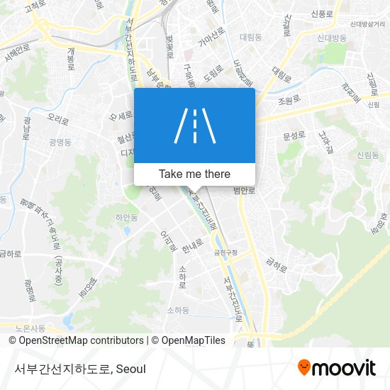 서부간선지하도로 map