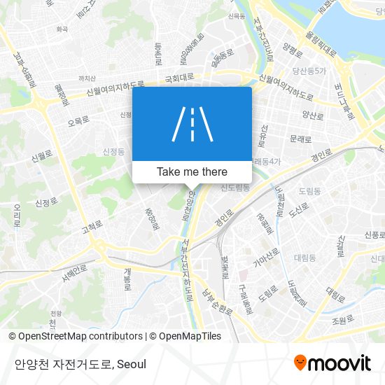 안양천 자전거도로 map