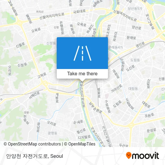 안양천 자전거도로 map